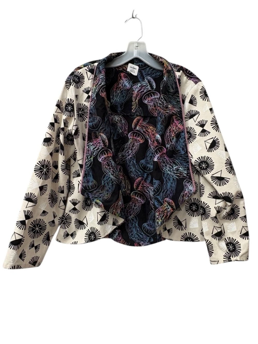 NEW - Custom OOAK Jellyfish Jacket Blazer Artsy Colorful popover size L
